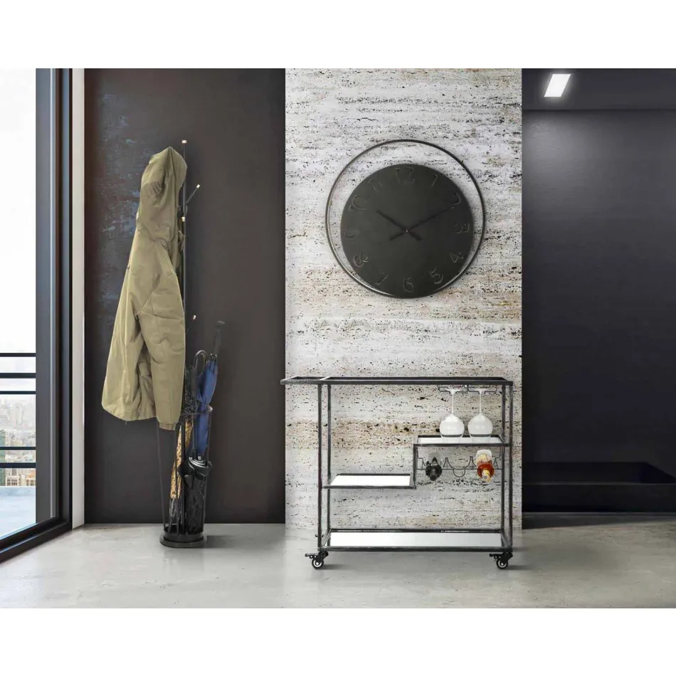 Ronde Wandklok Diameter 60 cm Modern Ijzer - Beatrix Viadurini