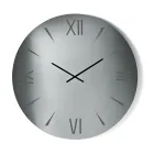 Ronde klok van spiegelglas met lasergegraveerde cijfers - Clelia Viadurini