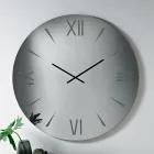 Ronde klok van spiegelglas met lasergegraveerde cijfers - Clelia Viadurini