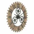 Moderne design ronde wandklok in ijzer en MDF - Gitta Viadurini