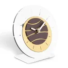 Ronde tafelklok van transparant methacrylaat, gemaakt in Italië - Strange Viadurini