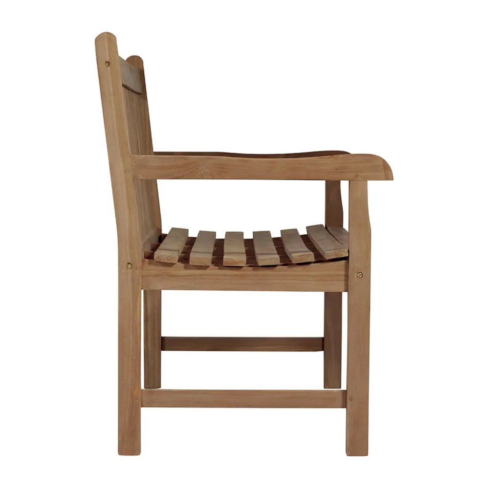 3-zits tuinbank van teakhout - schuilplaats Viadurini