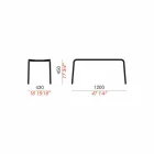 Lage bank in geverfd aluminium, gemaakt in Italië - Sybella Viadurini