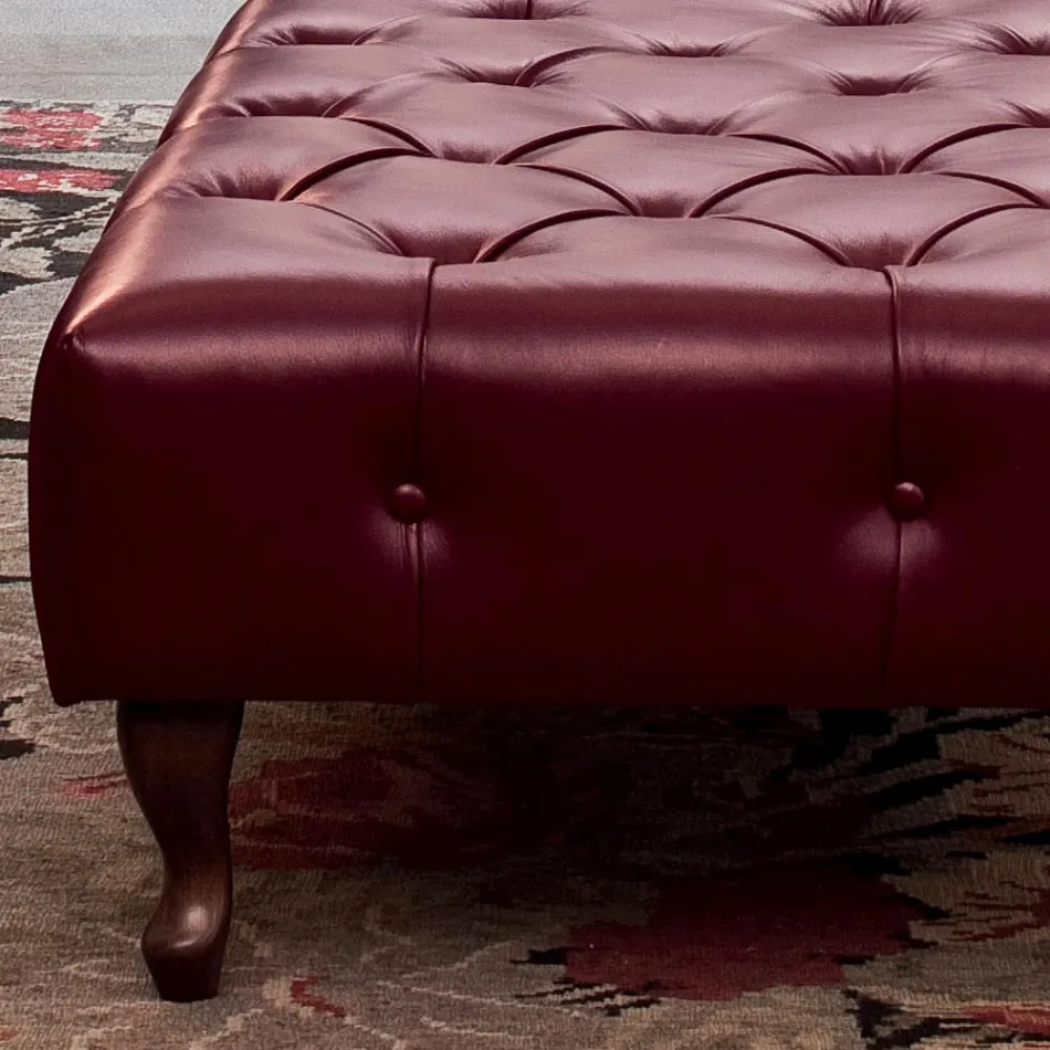 Klassieke bank met poten van beukenhout Made in Italy - Spassoso Viadurini