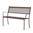 Stapelbare buitenbank van gegalvaniseerd staal Made in Italy - Celia Viadurini