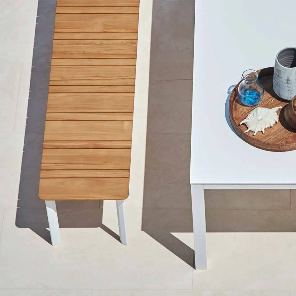 Varaschin System-buitenbank in design geschilderd aluminium Viadurini