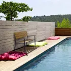 Tuinbank met structuur in antraciet aluminium, Homemotion - Isotta Viadurini