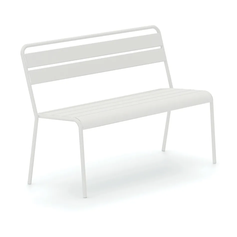 Stapelbare tuinbank met gegalvaniseerde stalen structuur Made in Italy - Ralph Viadurini