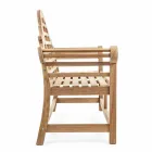 Rustiek design teakhouten tuinbank - Simonia Viadurini