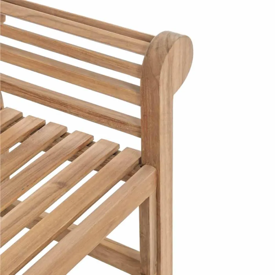 Rustiek design teakhouten tuinbank - Simonia Viadurini