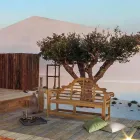 Rustiek design teakhouten tuinbank - Simonia Viadurini