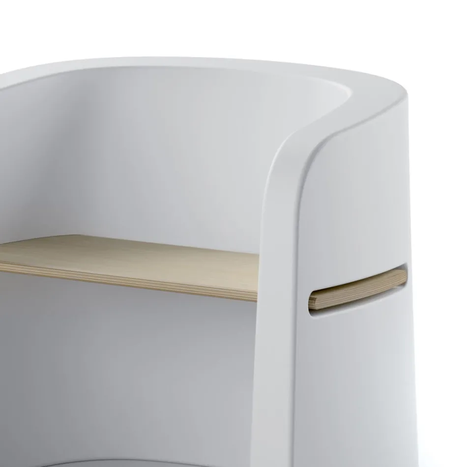 Tuinbank in polyethyleen en berkenhout gemaakt in Italië - Talula Viadurini