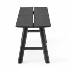 Moderne designbank in essenhout met gefineerde zitting - Andria Viadurini