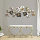 Bank in goud ijzer met zitting gewatteerd en bedekt met stof - Alchimia Viadurini