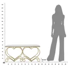 Bank in goud ijzer met zitting gewatteerd en bedekt met stof - Alchimia Viadurini