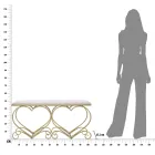 Bank in goud ijzer met zitting gewatteerd en bedekt met stof - Alchimia Viadurini