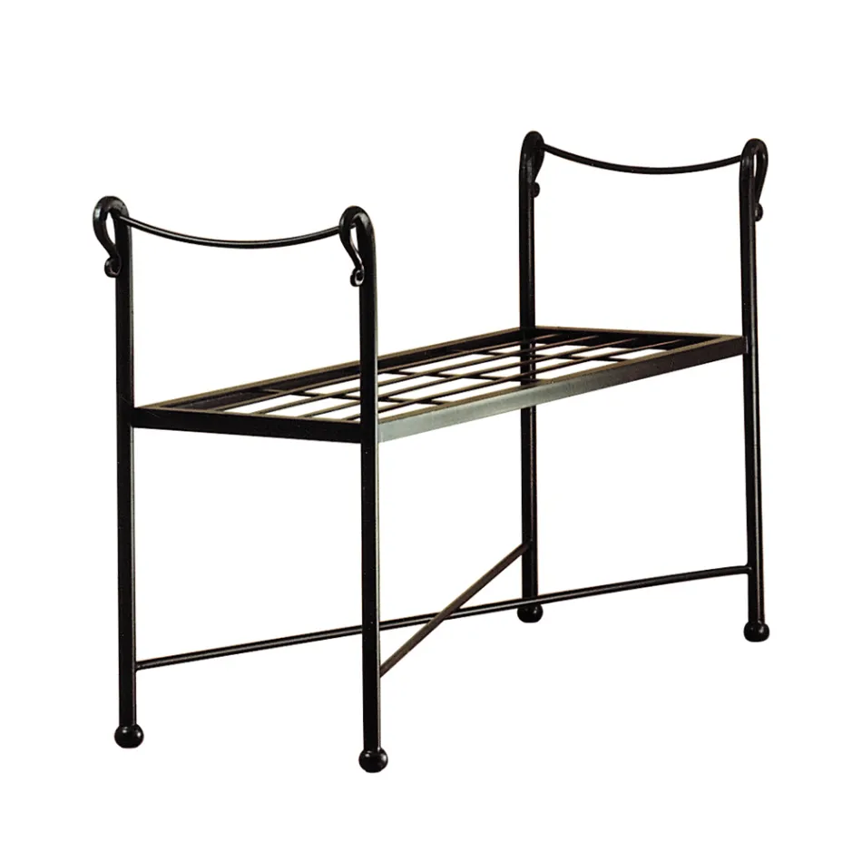 Buisvormige ijzeren bank in verschillende afwerkingen Made in Italy - Praag Viadurini