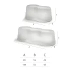 Golvende buitenbank in polyethyleen Made in Italy - Brenda Viadurini