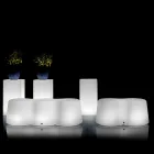 Golvende lichtgevende buitenbank van polyethyleen Made in Italy - Brenda Viadurini