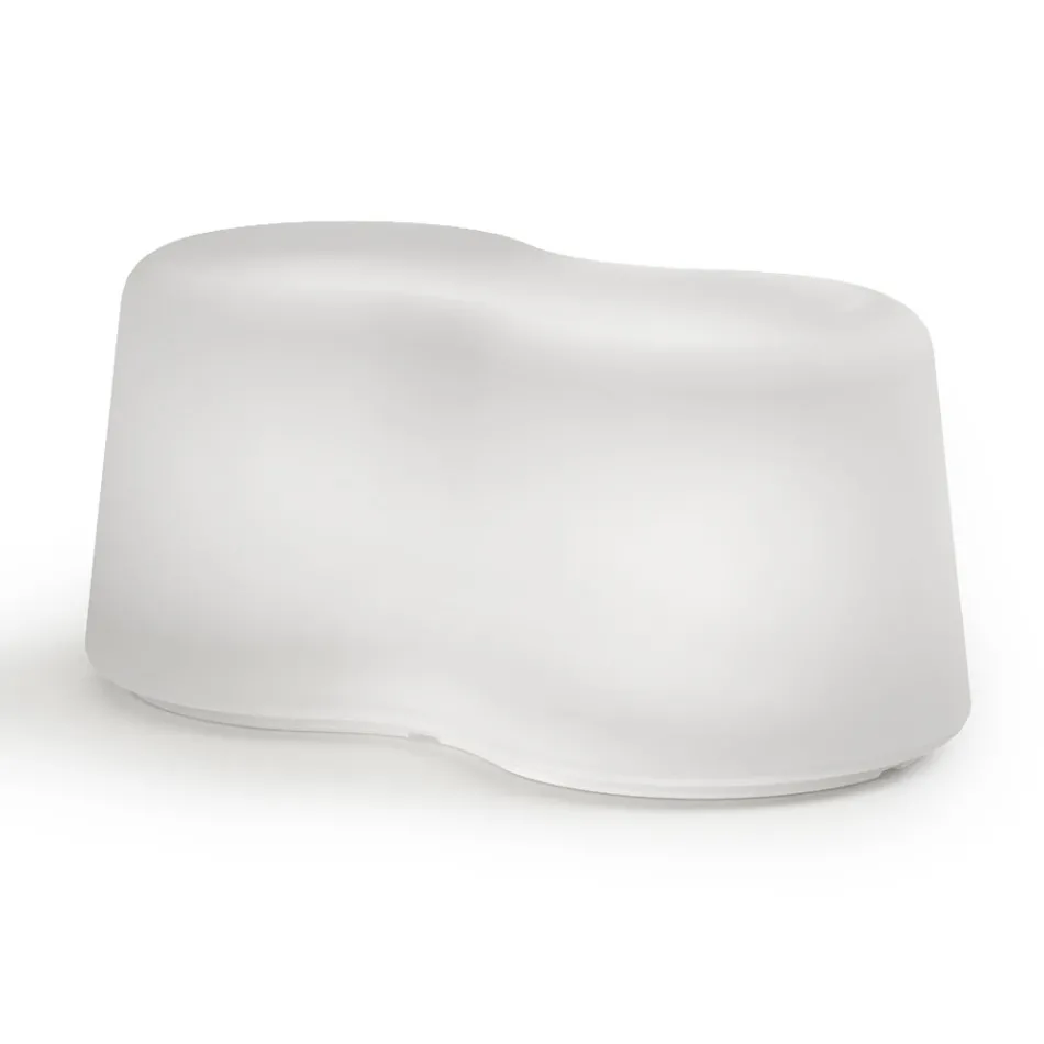 Golvende buitenbank in polyethyleen Made in Italy - Brenda Viadurini