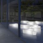 Lichtgevende tuinbank in polyethyleen met LED Made in Italy - Galatea Viadurini