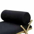 Modern design rechthoekige bank in ijzer, MDF en stof - Harding Viadurini