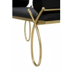 Modern design rechthoekige bank in ijzer, MDF en stof - Harding Viadurini