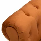 Modern design rechthoekige bank in hout en stof - Theodore Viadurini