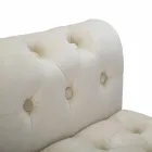 Modern design rechthoekige bank in hout en stof - Theodore Viadurini