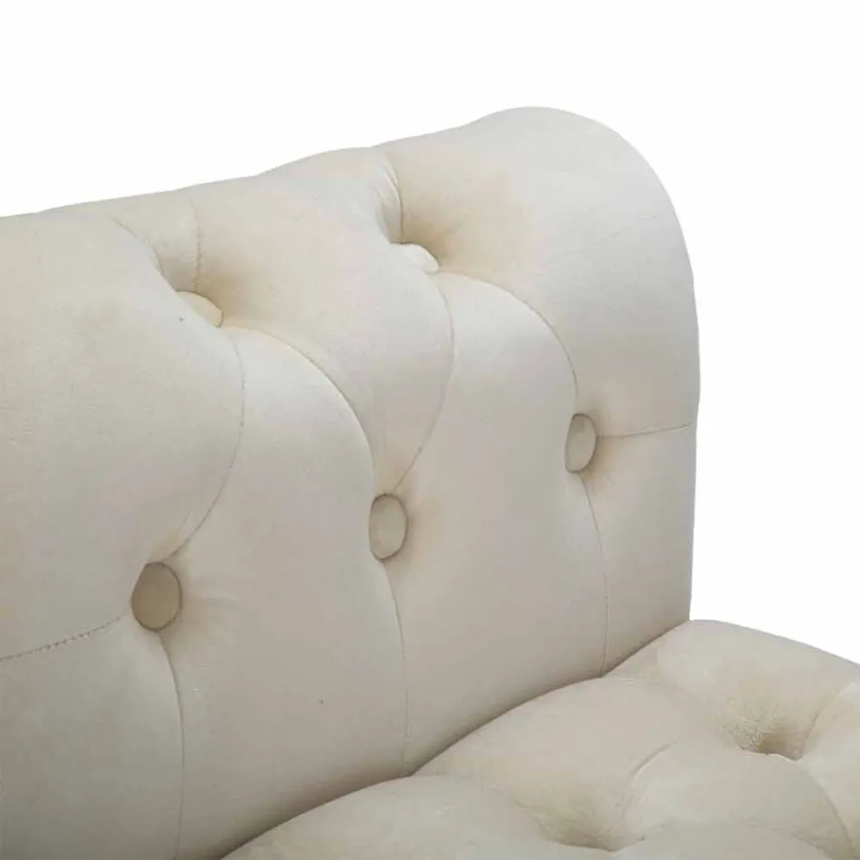 Modern design rechthoekige bank in hout en stof - Theodore Viadurini