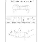 Shabby chique bank in hout met zitting in gewatteerde stof - Rocchetta Viadurini