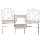 2 zits bank met metalen tafel en paraplubak - Lijm Viadurini