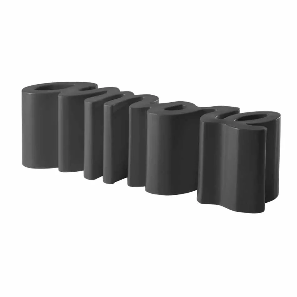 Gekleurde designbank Slide Love modern made in Italy Viadurini