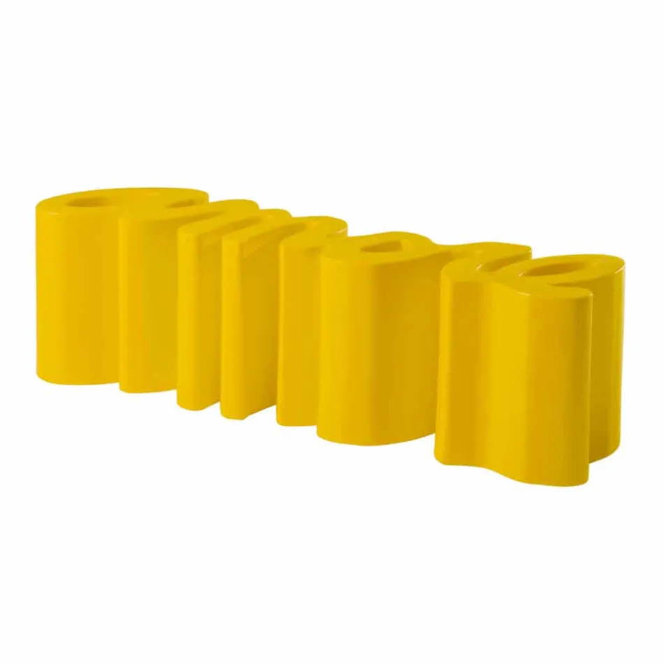 Gekleurde designbank Slide Love modern made in Italy Viadurini