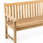 Tuinbank in natuurlijk teakhout in verschillende maten - Yggdrasil Viadurini