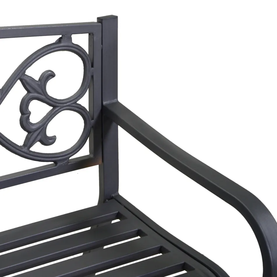 Tuinbank van metaal met verschillende afwerkingen - Nietmachine Viadurini