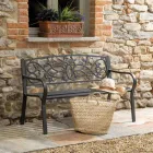 Tuinbank van metaal met verschillende afwerkingen - Nietmachine Viadurini