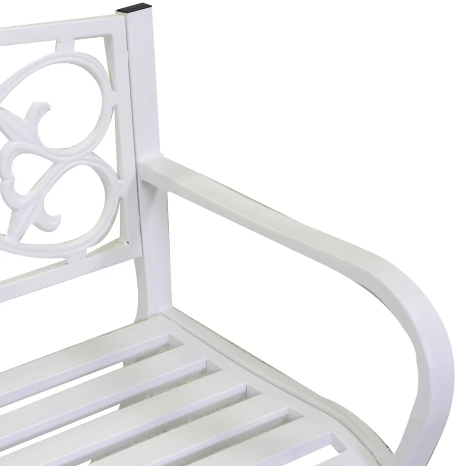 Tuinbank van metaal met verschillende afwerkingen - Nietmachine Viadurini