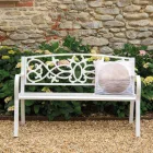 Tuinbank van metaal met verschillende afwerkingen - Nietmachine Viadurini