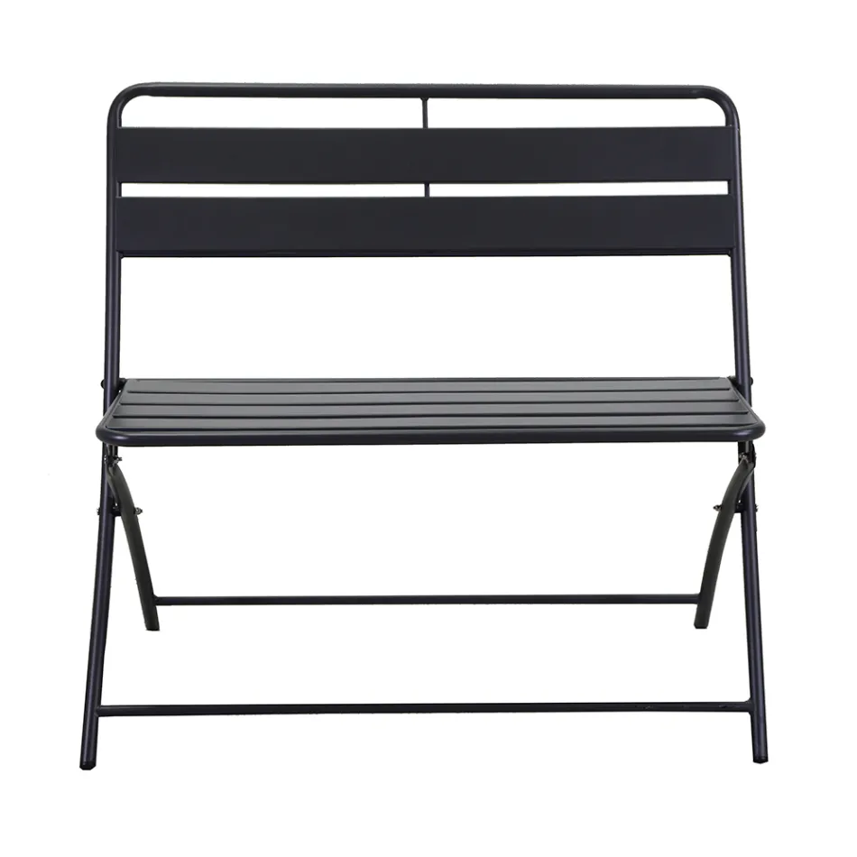 Opvouwbare tuinbank van metaal - Lint Viadurini