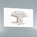 Lasergegraveerd wit paneel met boom en familie Made in Italy - Helga