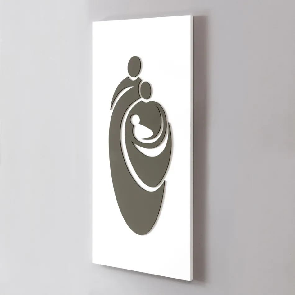 Paneel met de lasergegraveerde familie Made in Italy - Chiaki Viadurini