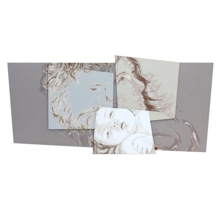 Paneel met de familie Bethlehem Made in Laser Made in Italy - Paola Viadurini