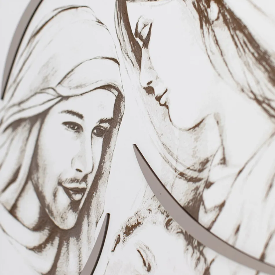 Paneel met de lasergegraveerde familie Made in Italy - Micky Viadurini