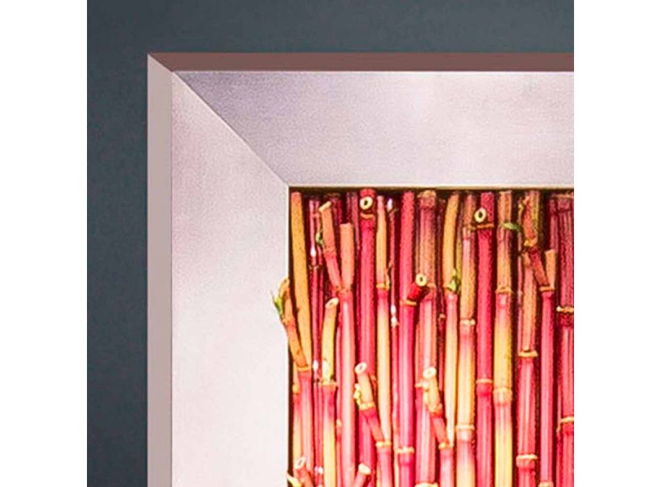 Decoratief paneel van metaal en kunstbamboe Made in Italy - Bamboo Viadurini