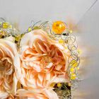 Decoratief wandpaneel in metaal en kunstmatige rozen Made in Italy - Rosetta Viadurini