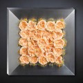 Decoratief wandpaneel in metaal en kunstmatige rozen Made in Italy - Rosetta
