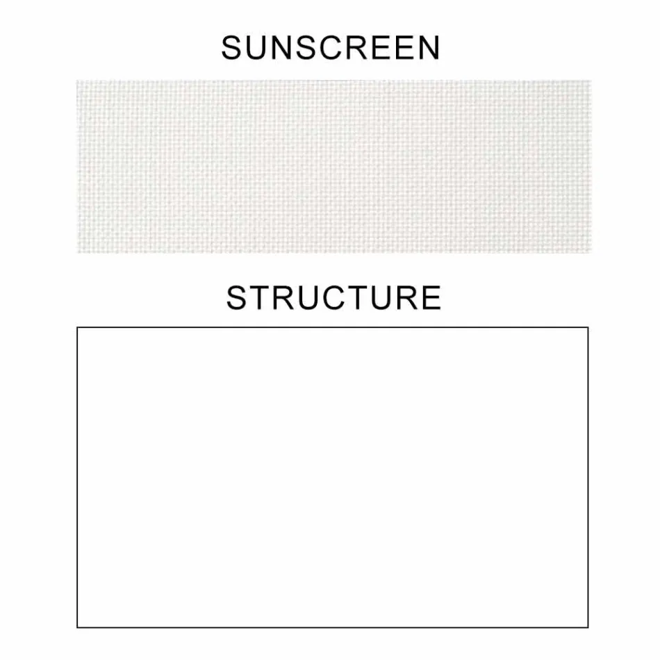 Stoffen parasol met aluminium structuur - Emma Sunscreen van Varaschin Viadurini