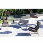 Stoffen parasol met aluminium structuur - Emma Sunscreen van Varaschin Viadurini