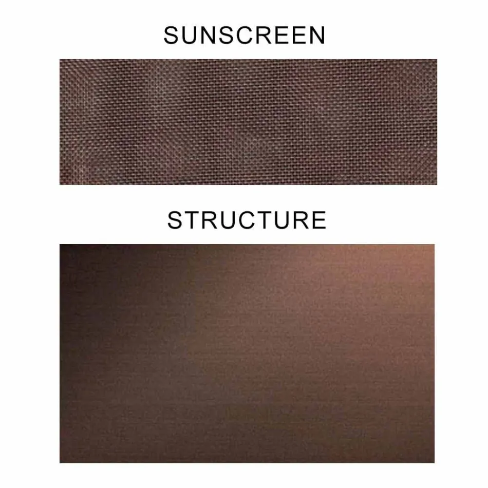 Stoffen parasol met aluminium structuur - Emma Sunscreen van Varaschin Viadurini